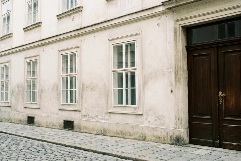 Fassade einer Rechtsanwaltskanzlei in einer österreichischen Altstadt